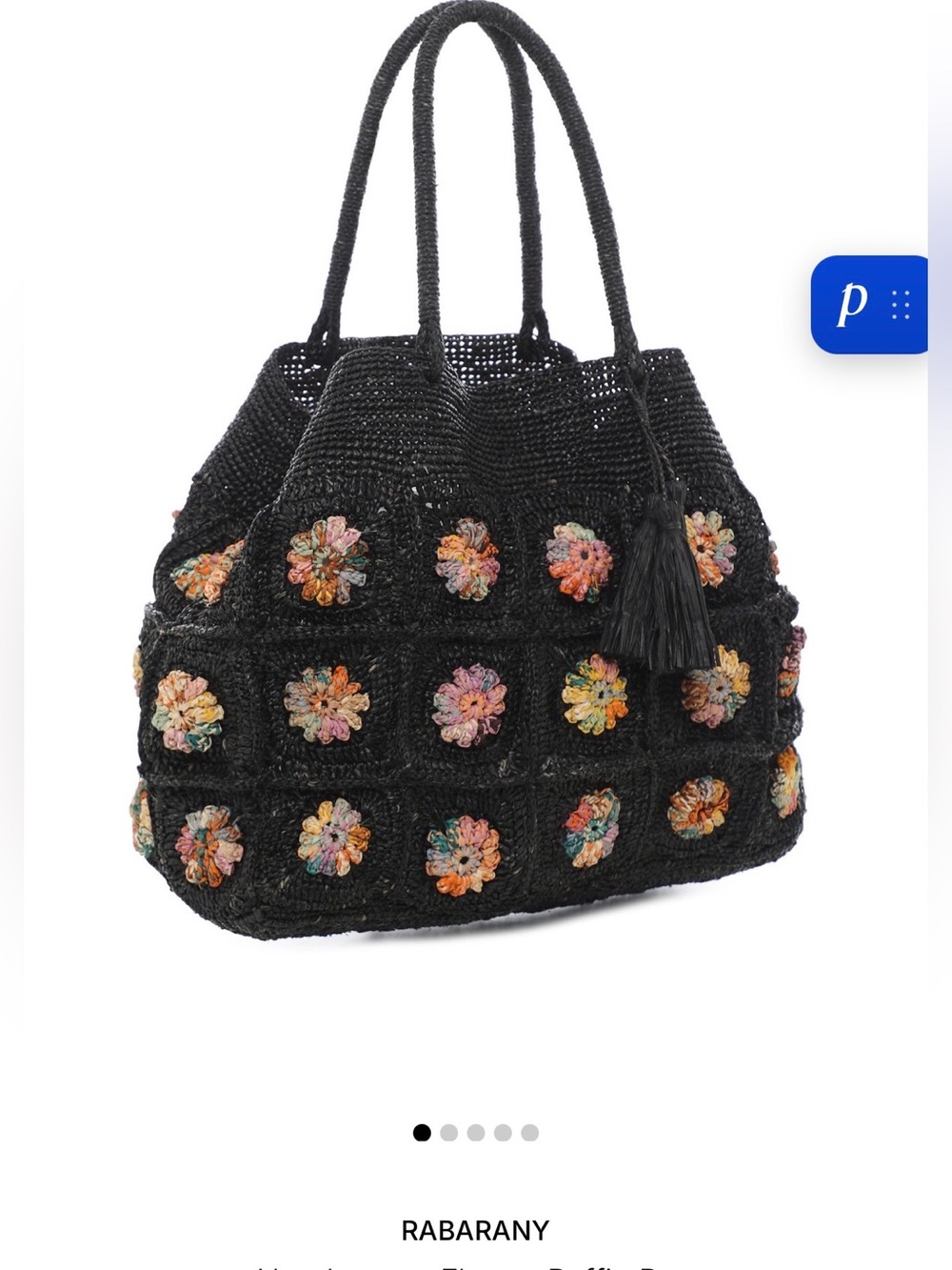 RABARANY Handwoven Flower Raffia Bag